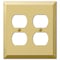 Amerelle Amerelle Century Polished Brass 2 gang Stamped Steel Duplex Wall Plate 1 pk 163DDBR - alternate 2